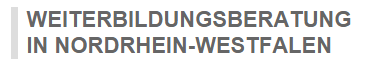 Logo Weiterbildungsberatung NRW